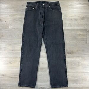 Vintage Levis Men's 505 Size 34x32 (32x31) Regular Fit Black Jeans 90s Y2K